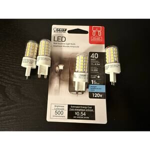 New Feit Electric LED Wall Sconce Light Bulb G9 120v Daylight 4 bulbs